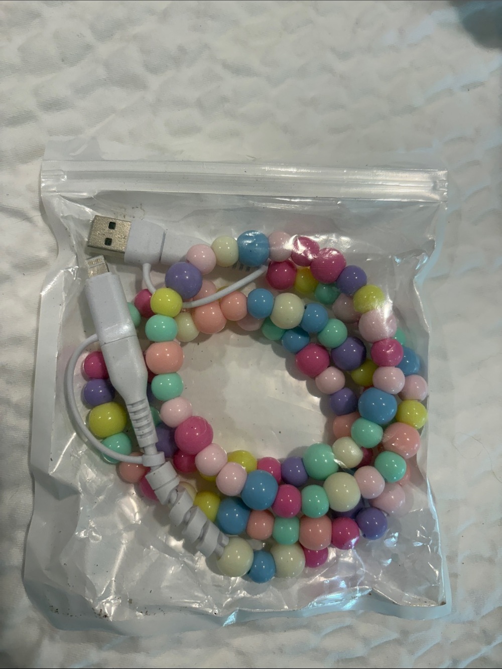 Pastel Beaded 4-n-1 USB Charging Cable